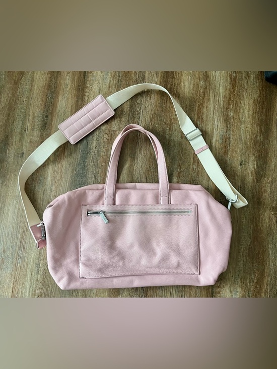 Away Handbags - Away Pink Leather Weekender Travel Bag with Removable Strap